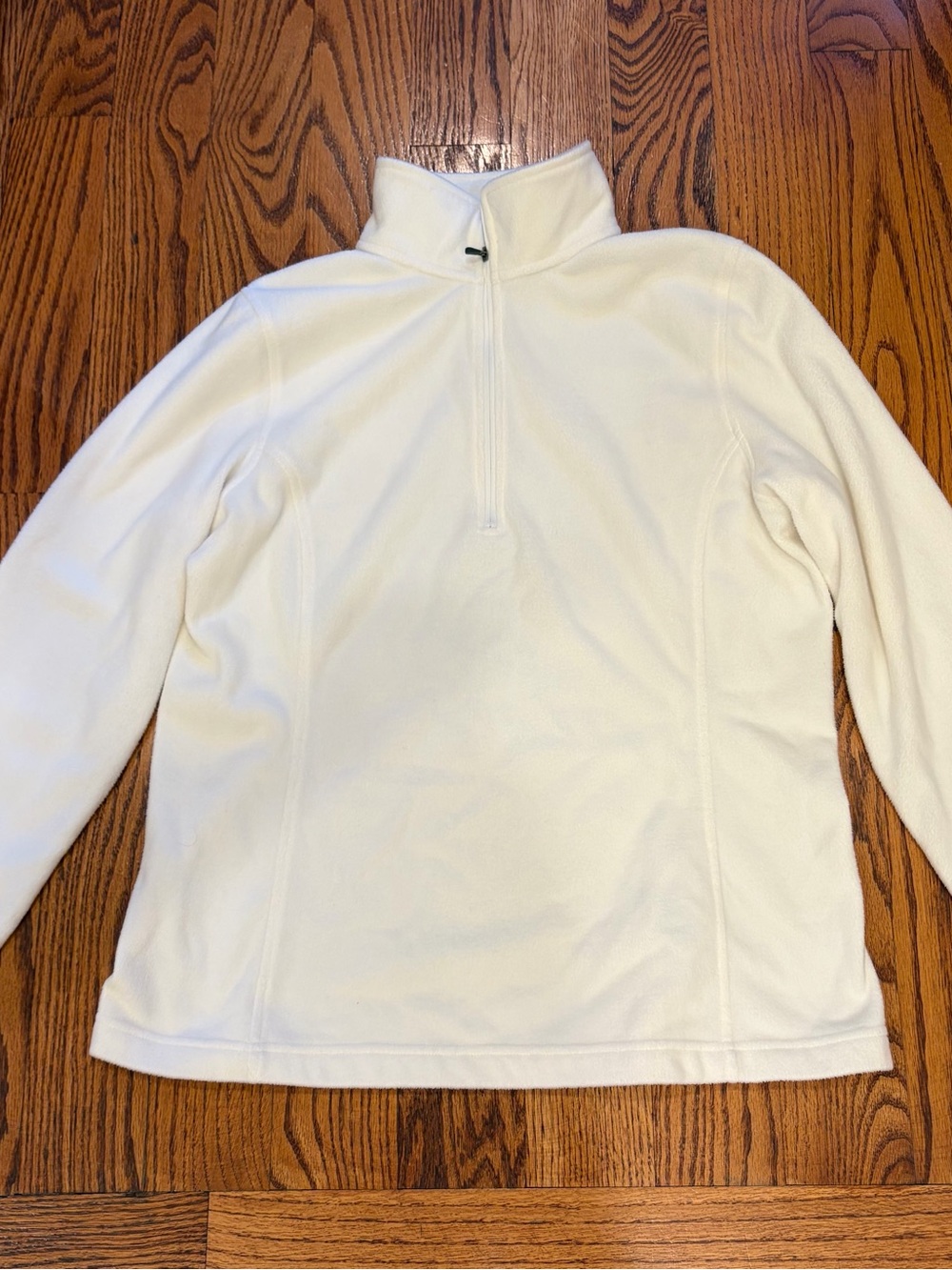 Lands' End Cream Quarter-Zip Fleece
